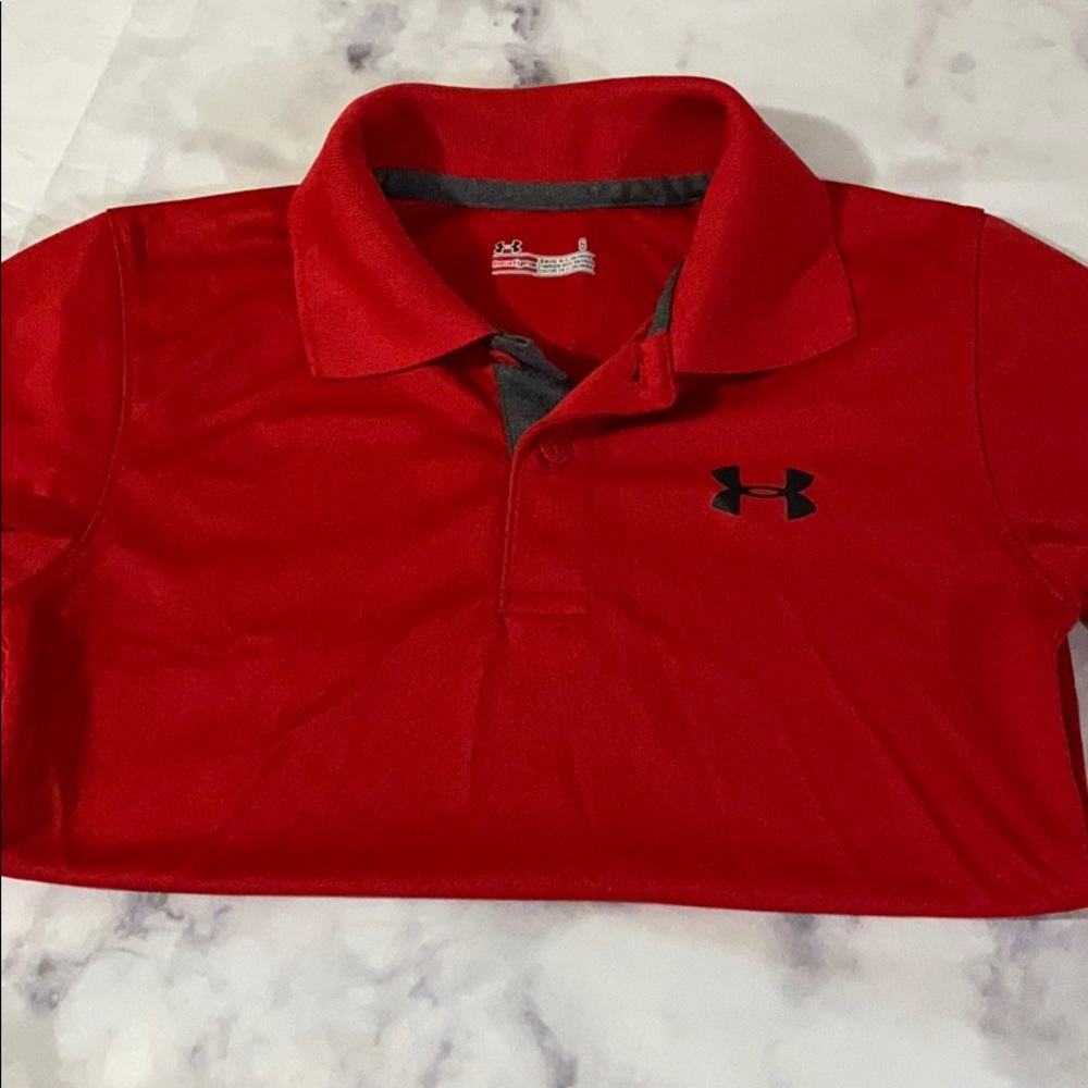 Under Armour boys polo solid red